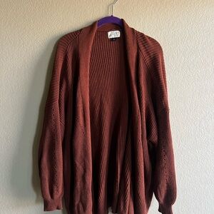 Universal Thread Oversized Rust Knit Cardigan